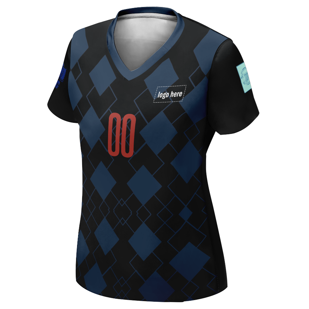 Jersey de fútbol personalizado impreso de la Copa Mundial de Croacia para mujer con nombre