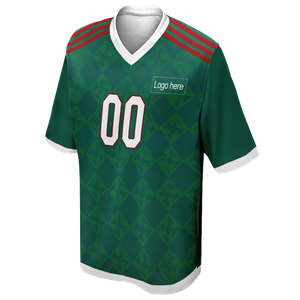 Camiseta de fútbol personalizada reversible de la Copa Mundial de México para hombre con imagen