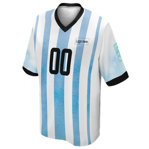 Camiseta de fútbol personalizada de la Copa Mundial de Argentina profesional para hombres con nombre
