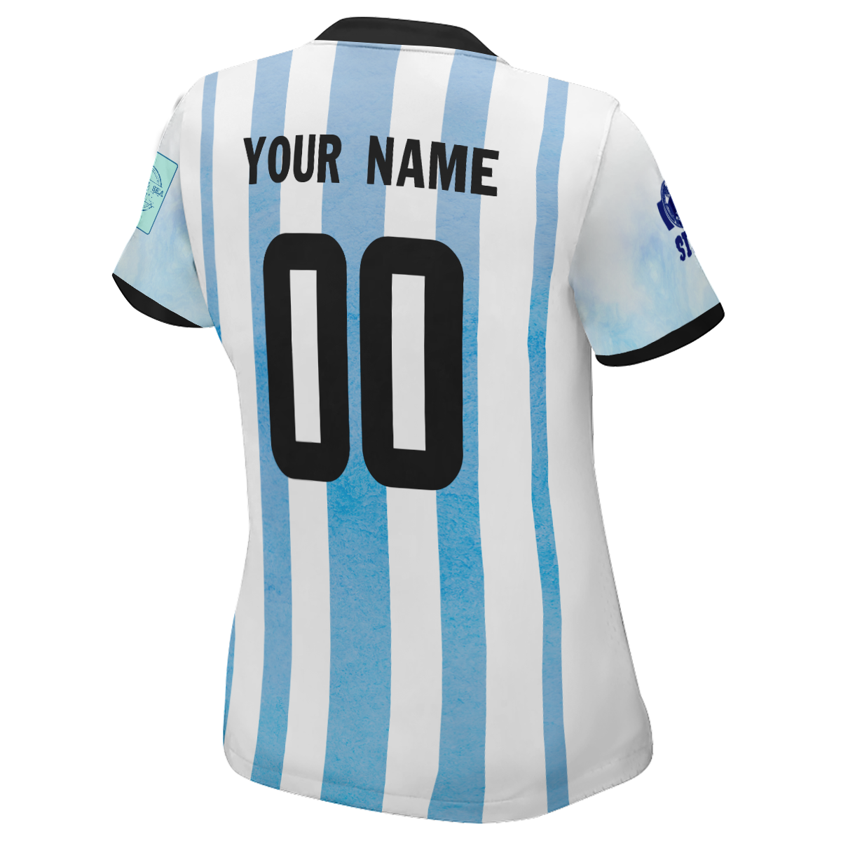 Camiseta de fútbol personalizada con nombre para el Mundial de Argentina profesional femenino