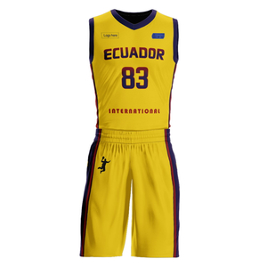 Trajes de baloncesto del equipo de Ecuador personalizados
