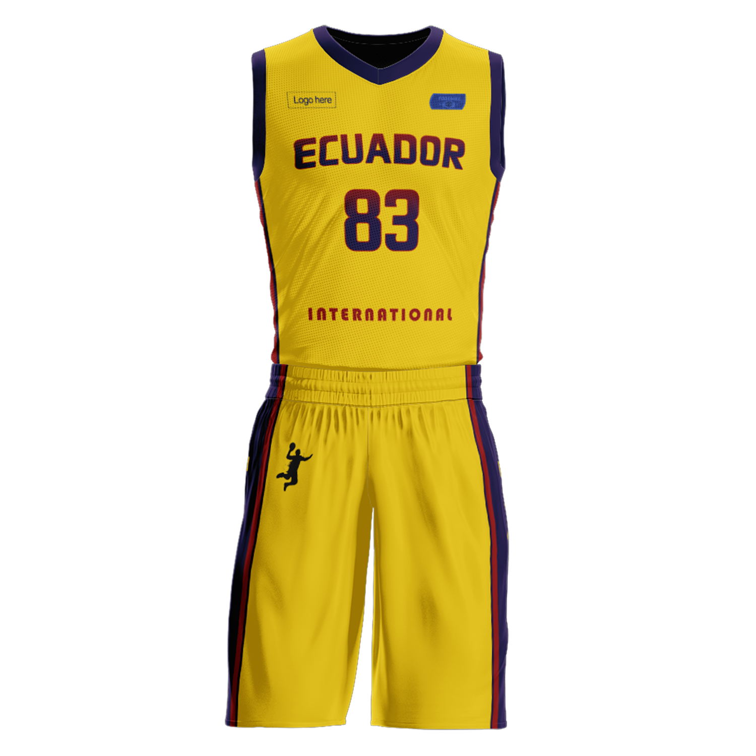 Trajes de baloncesto del equipo de Ecuador personalizados