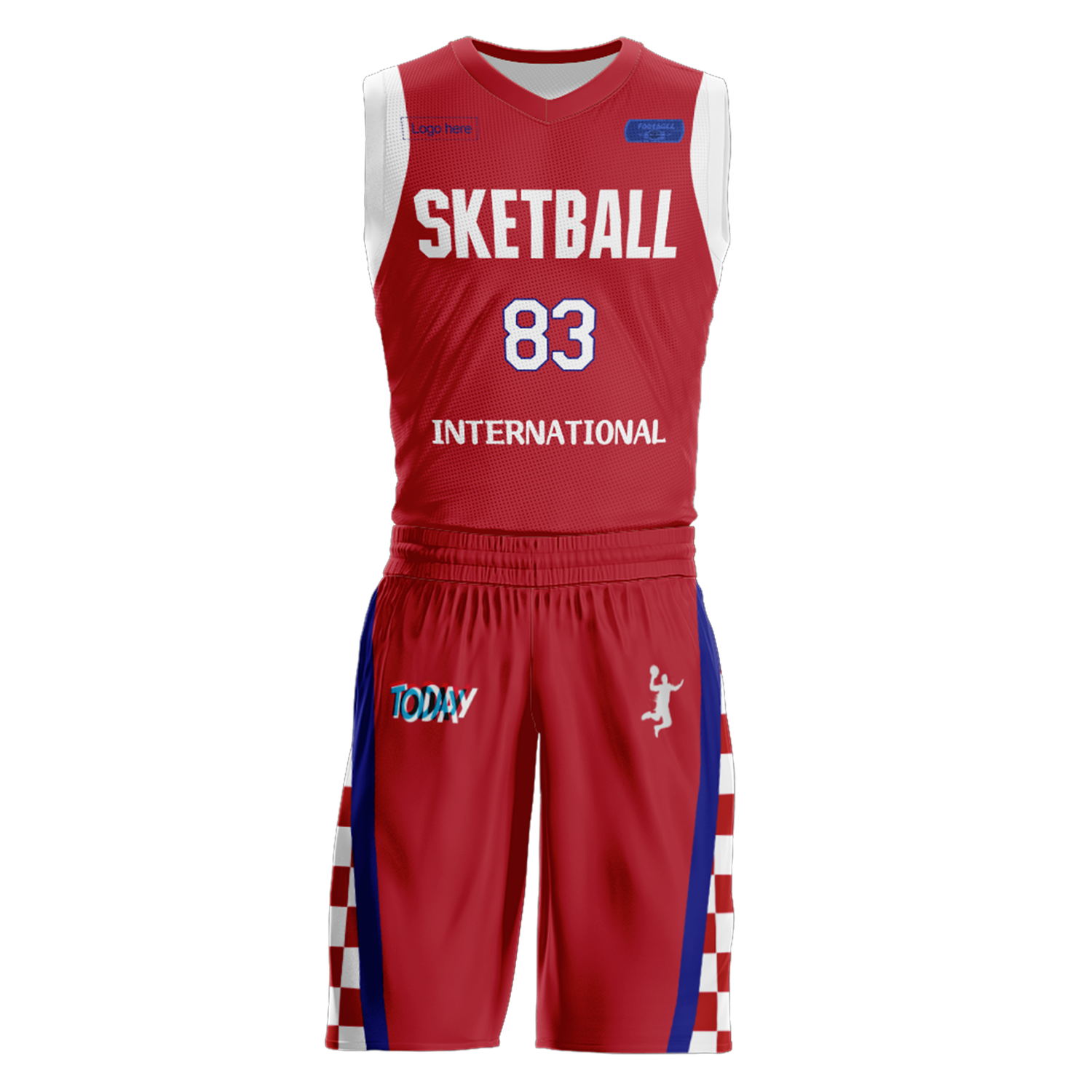 Trajes de baloncesto del equipo de Croacia personalizados